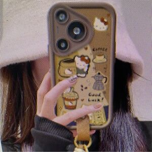 Brown Cat-Themed Phone Case